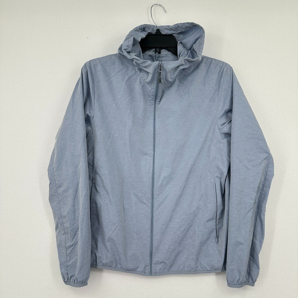 Uniqlo Pocketable Parka Hoodie Jacket Womens Size‎ M Blue Full Zip Long Sleeve